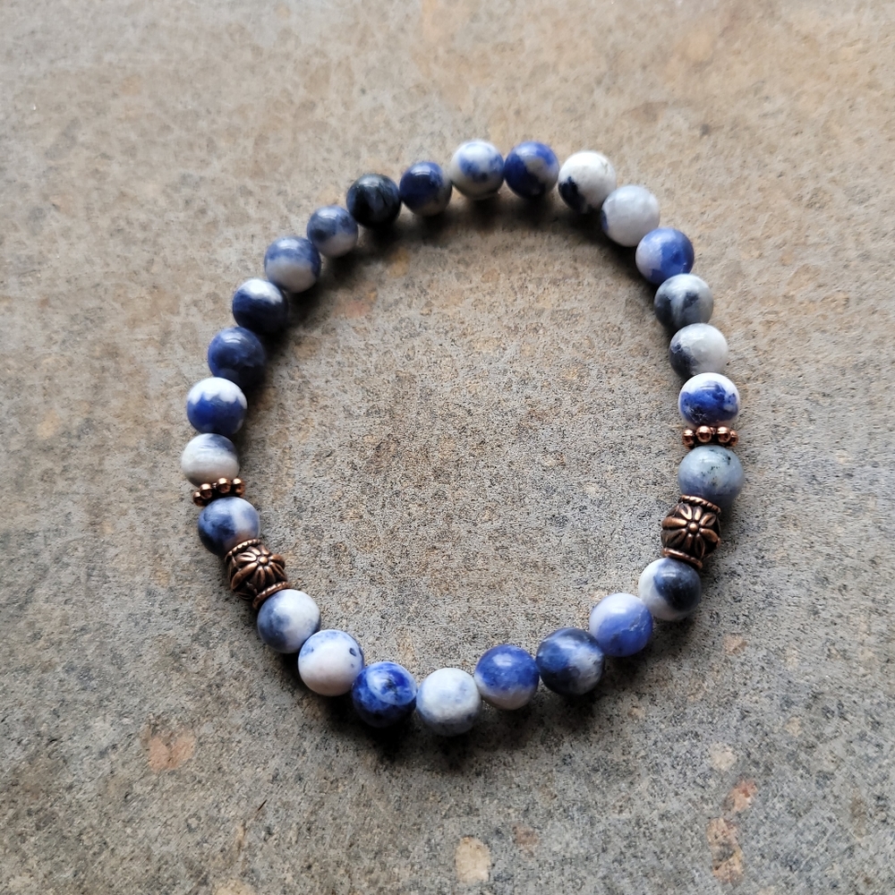Agate Stone Bead Handmade Mala Bead Bracelet